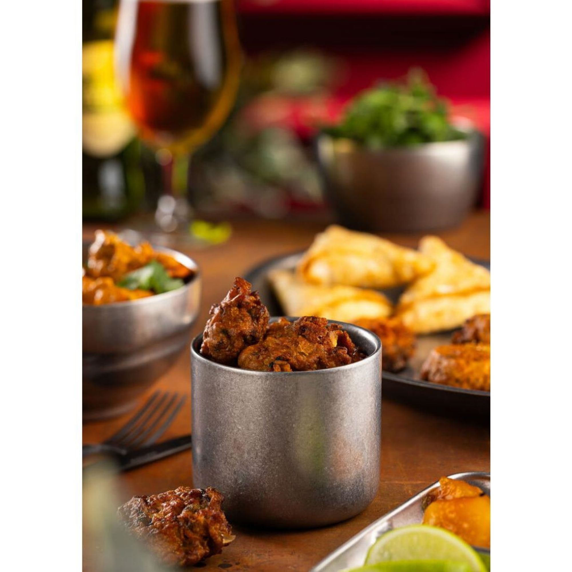 Picture of Utopia Artemis Oval Platters Rumbled Steel 300x180mm (6 Pack)