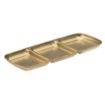 Picture of Utopia Artemis Triple Dip Trays Rumbled Gold 225x90mm (12 Pack)