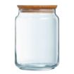 Picture of Luminarc Pure Jars & Wood Lids 2Ltr (6 Pack)