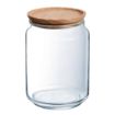Picture of Luminarc Pure Jars & Wood Lids 2Ltr (6 Pack)