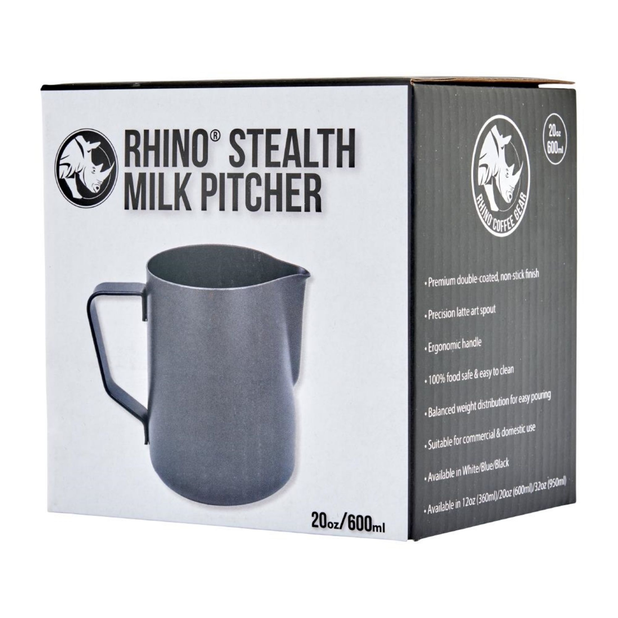 Picture of Rhino Stealth Milk Pitcher Black 600ml
