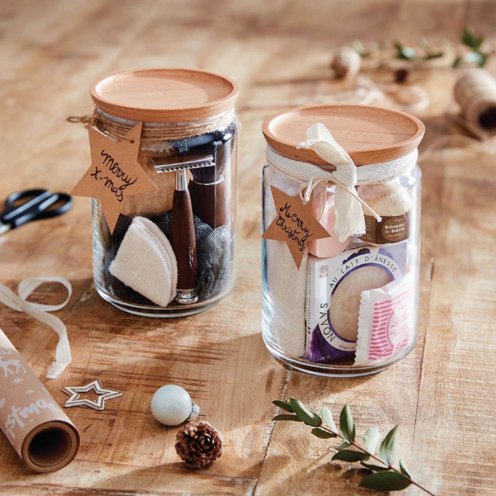 Picture of Luminarc Pure Jars & Wood Lids 1Ltr (6 Pack)
