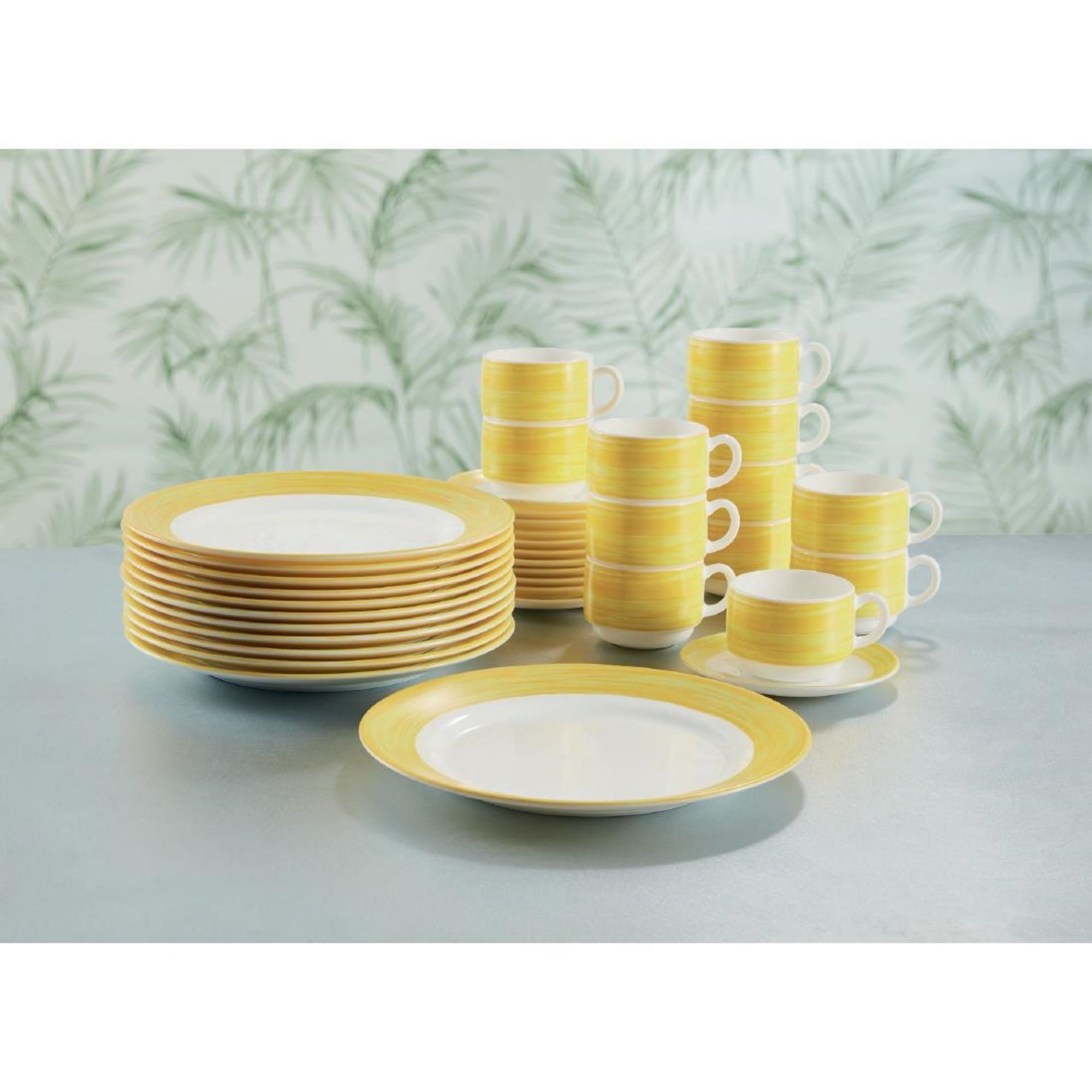 Picture of Arcoroc Brush Saucers Yellow 140mm (48 Pack)