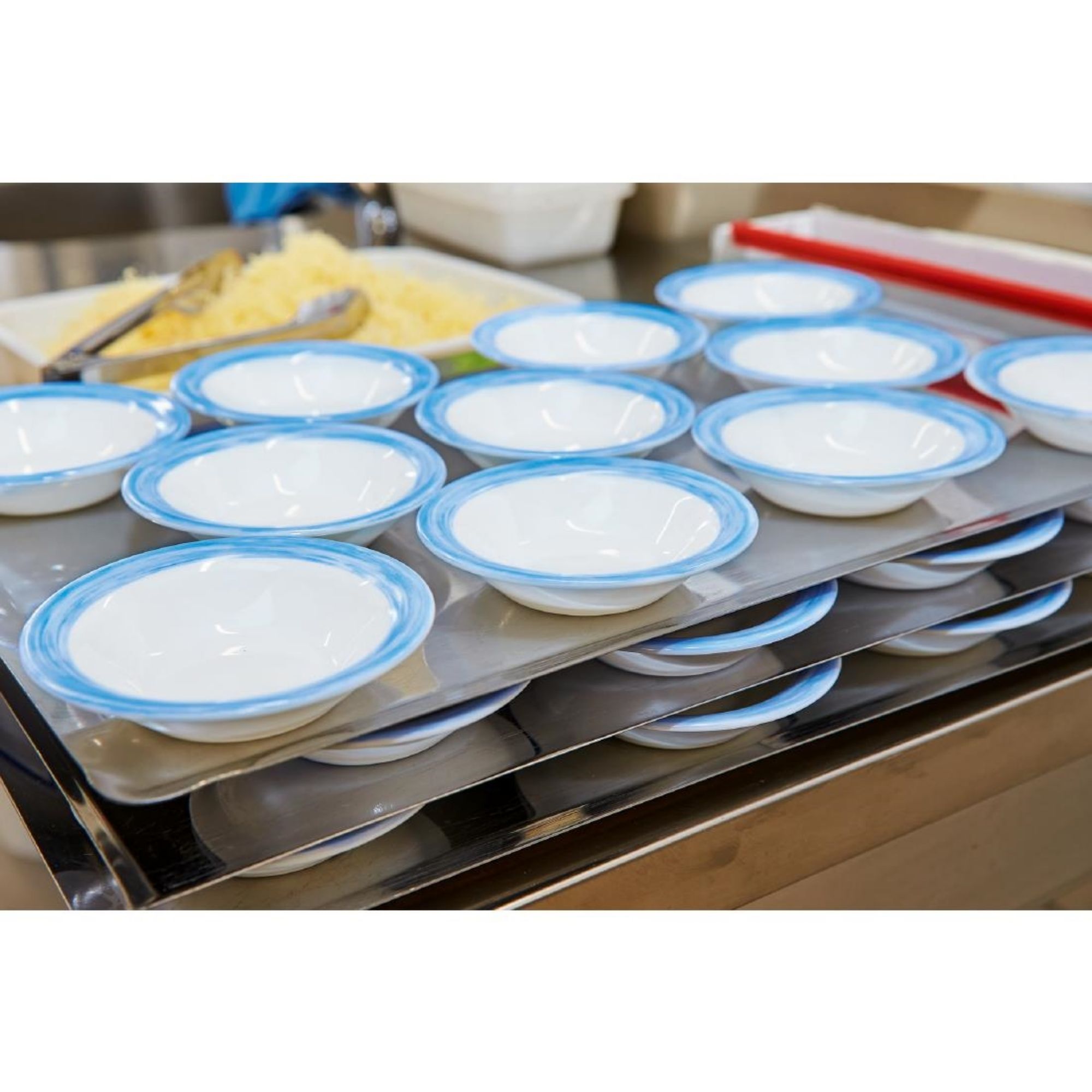 Picture of Arcoroc Brush Rim Bowls Blue 120mm (36 Pack)