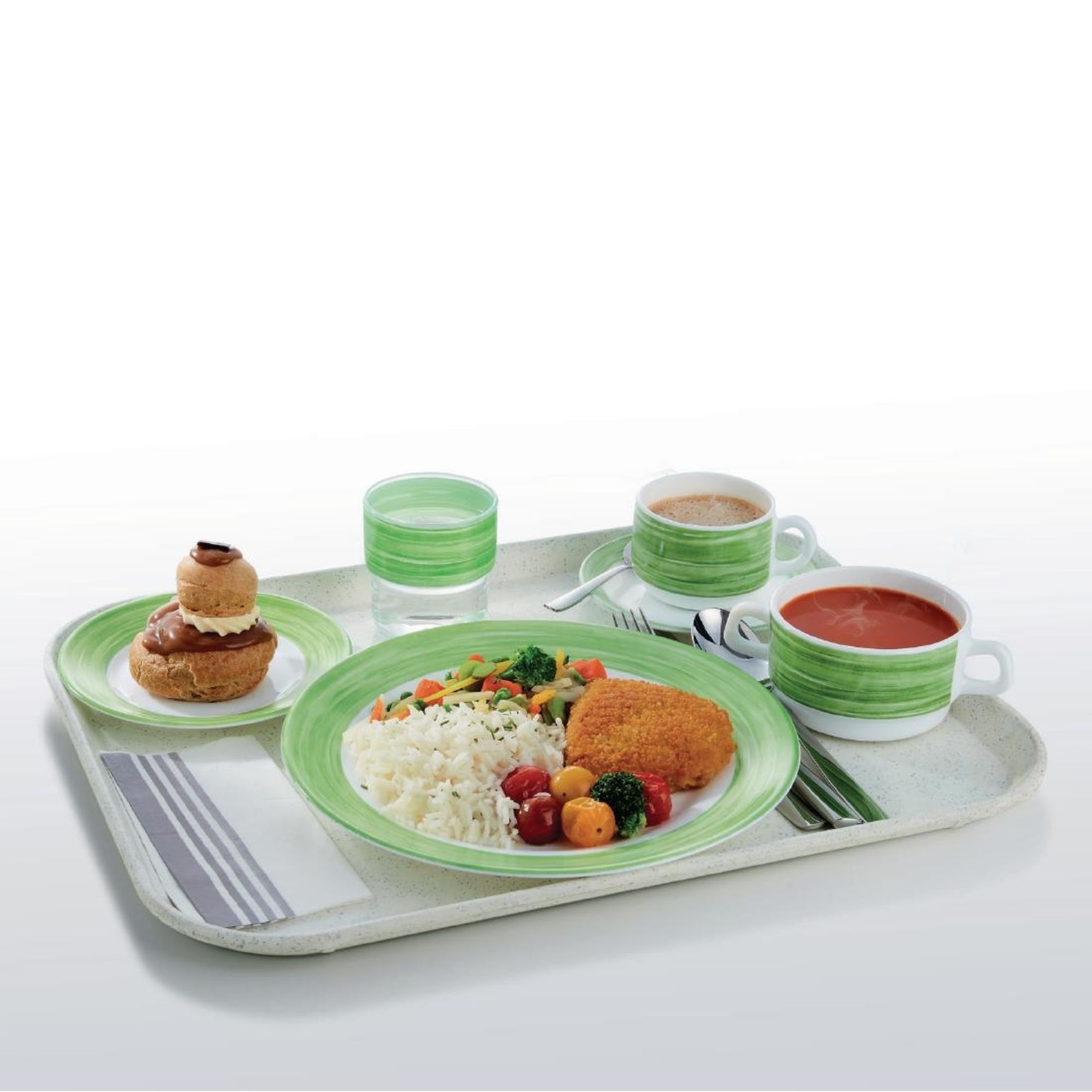 Picture of Arcoroc Brush Rim Bowls Green 120mm (36 Pack)