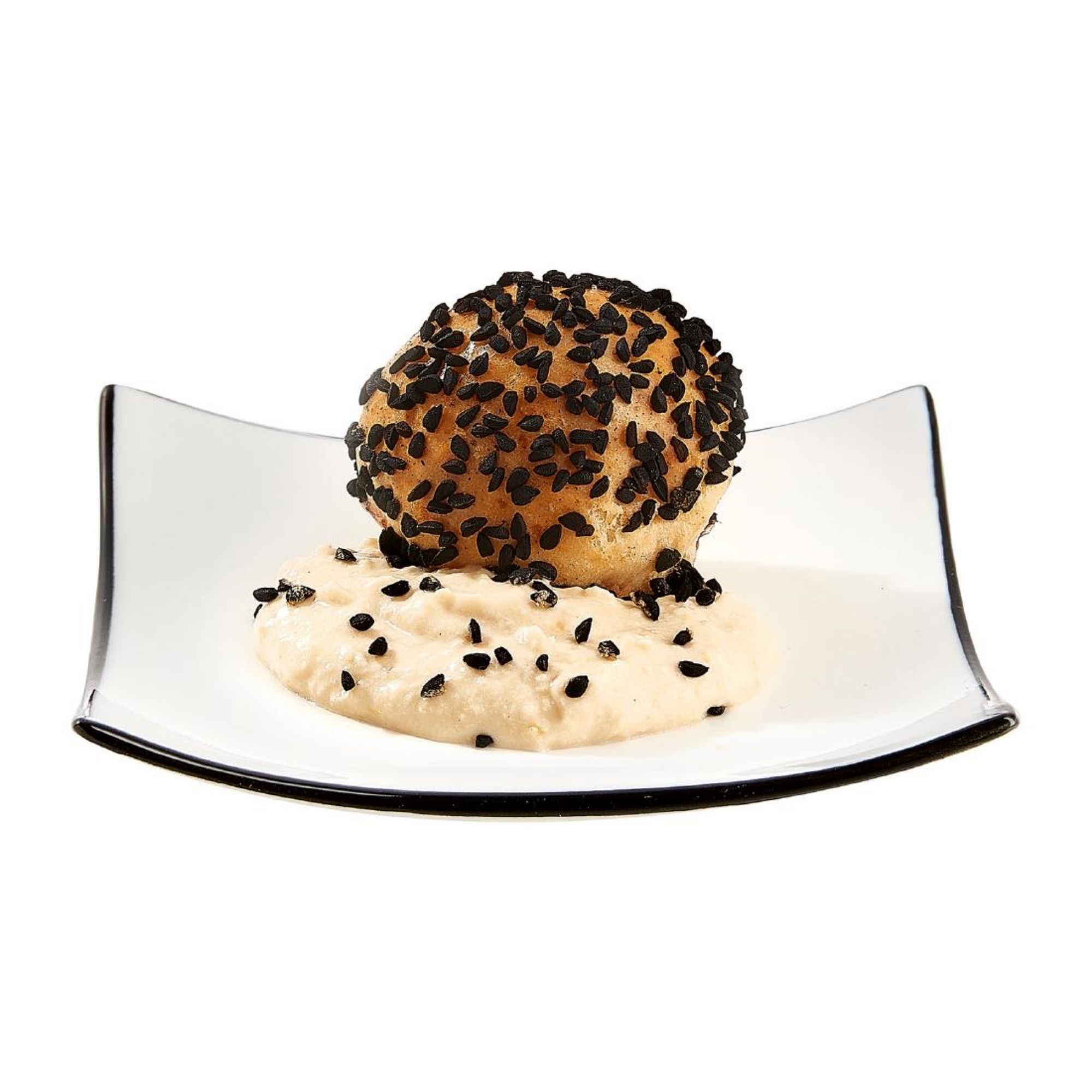 Picture of Arcoroc Appetizer Square Small Bowls Black Line 95mm (24 Pack)