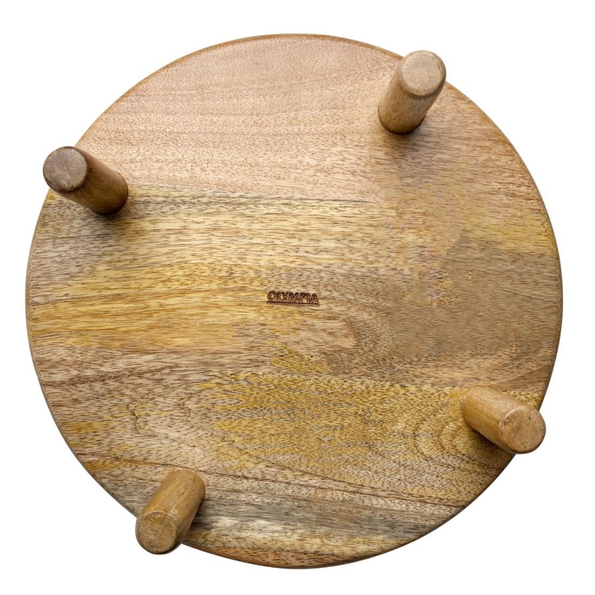 Picture of Olympia Mango Wood Round Display Stand with Legs 300x80mm