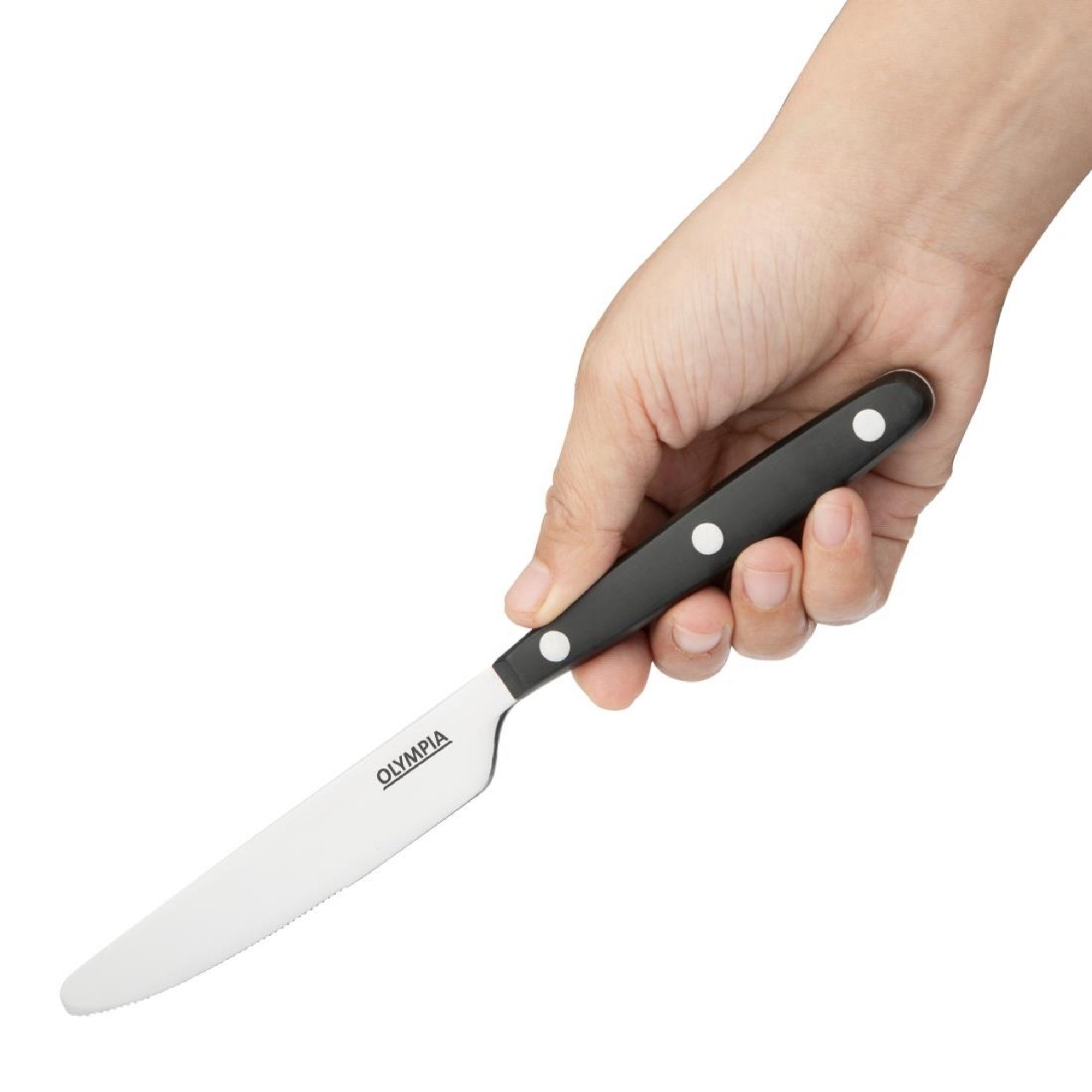 Picture of Olympia Taverna Table Knives with Black Handles (12 Pack)