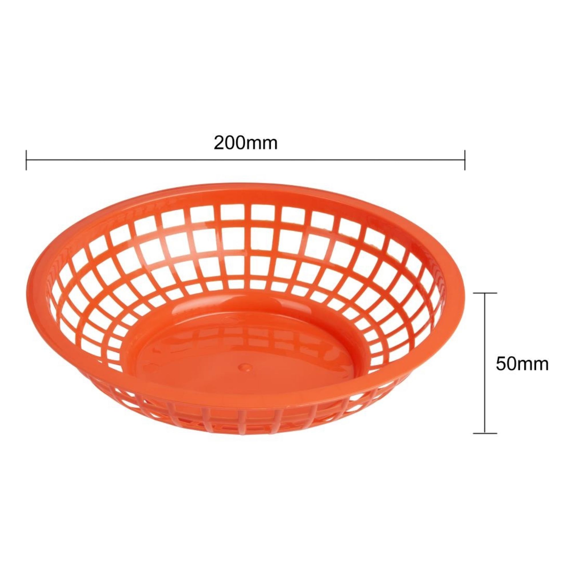 Picture of Olympia Kristallon PP Food Baskets Round Red 200x50mm (6 Pack)