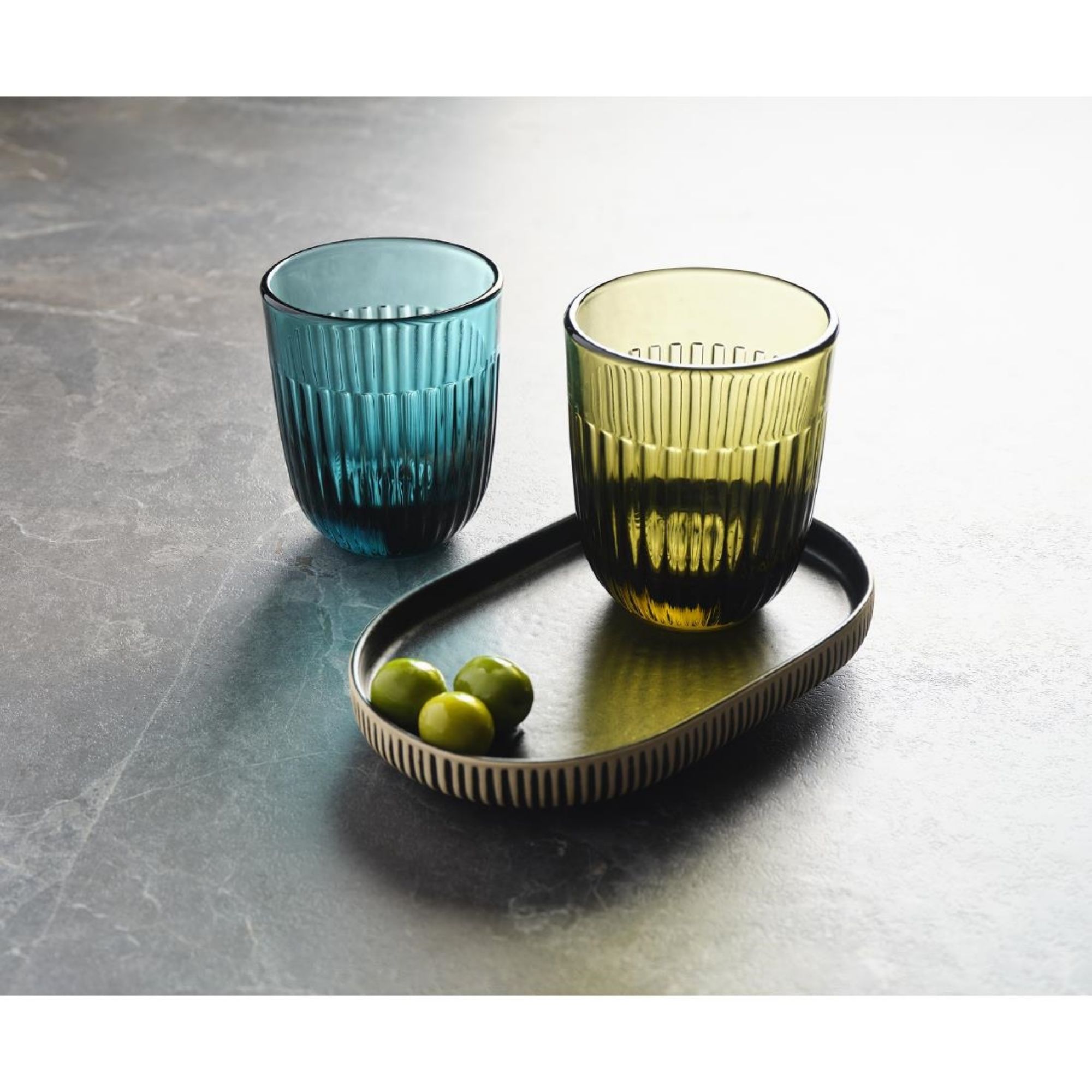 Picture of La Rochere Ouessant Rocks Olive Glasses 290ml/10.25oz (6 Pack)