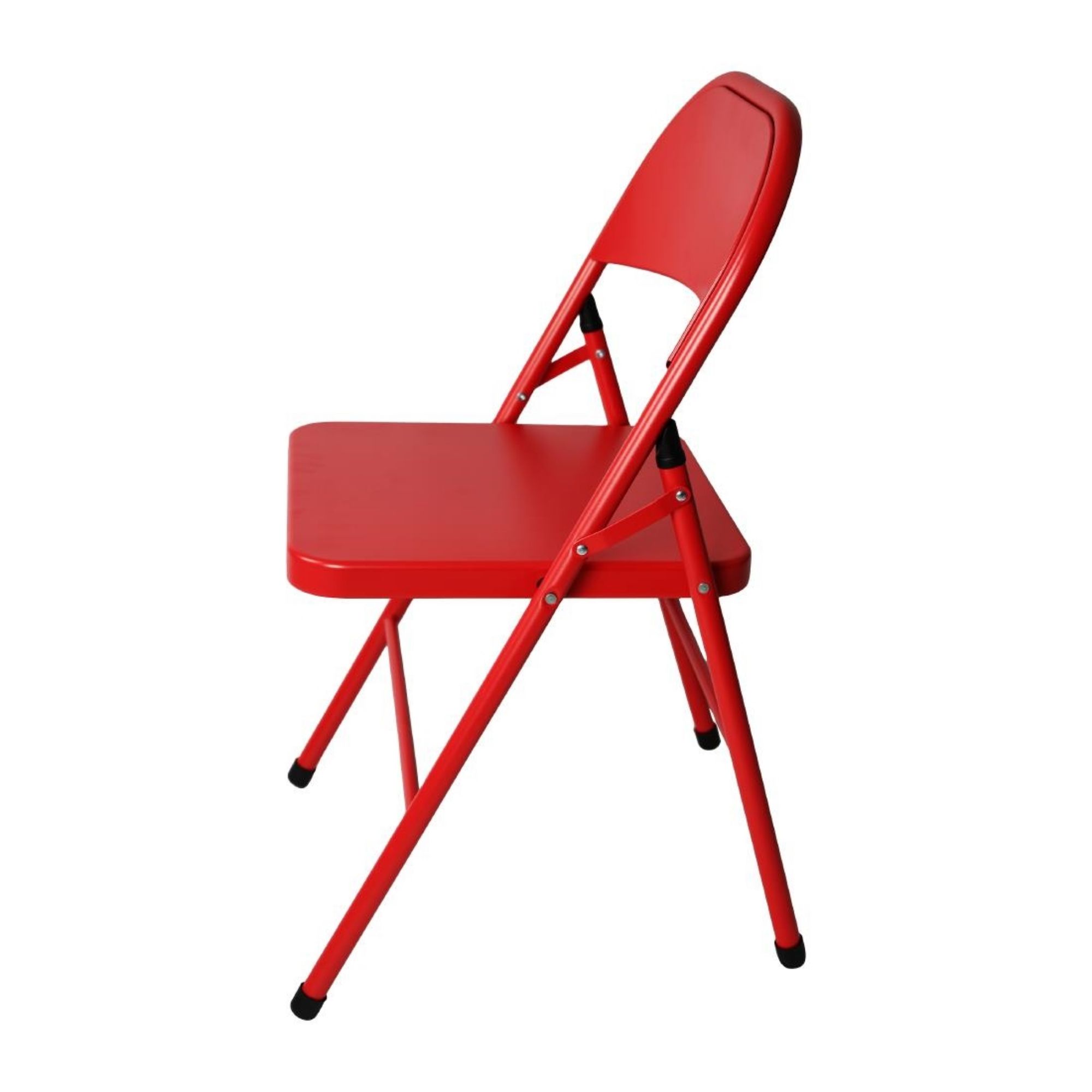 Picture of Bolero Folding Metal Chairs Red (4 Pack)