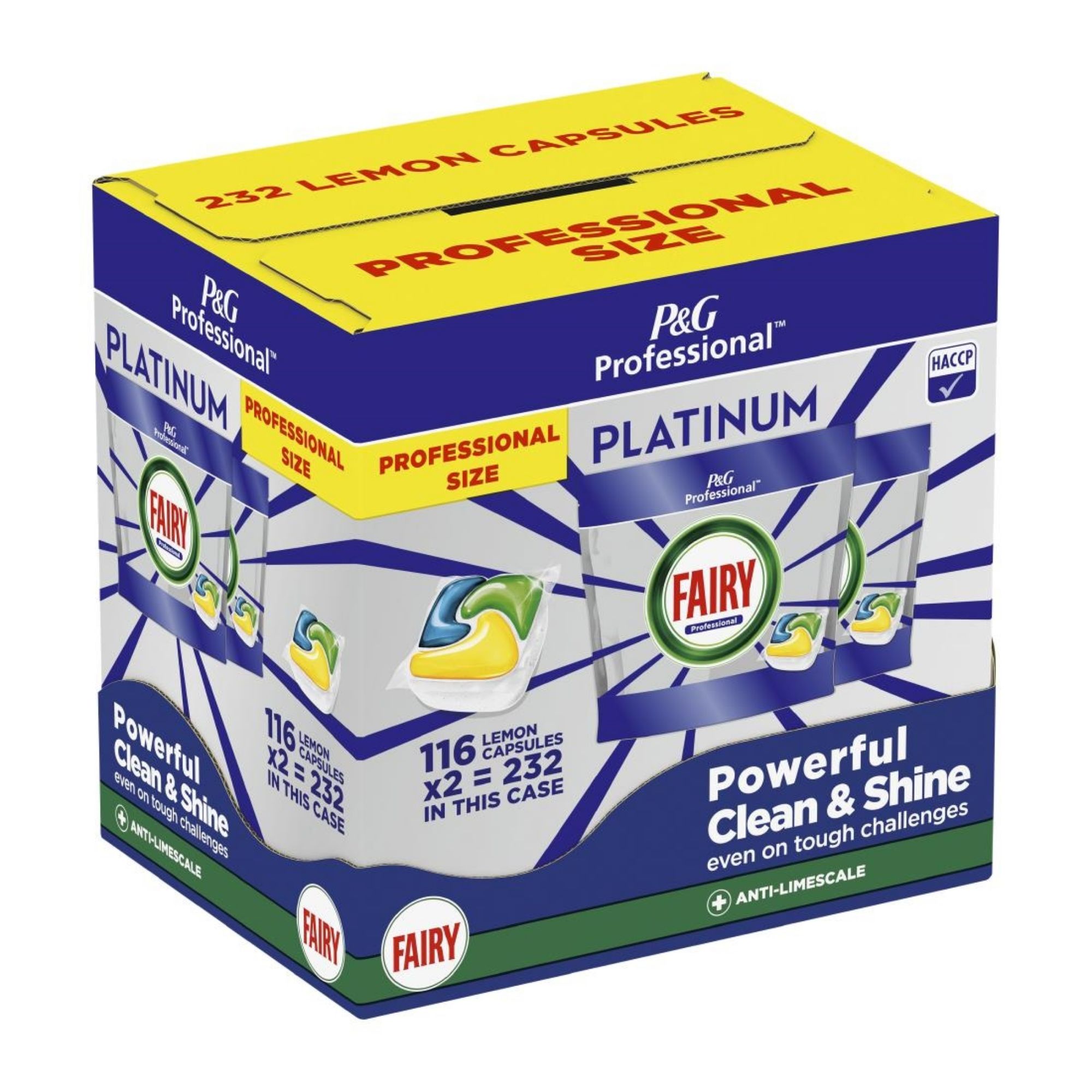 Picture of Fairy Professional Platinum Dishwasher Capsules Lemon 116 Caps (2 Pack)