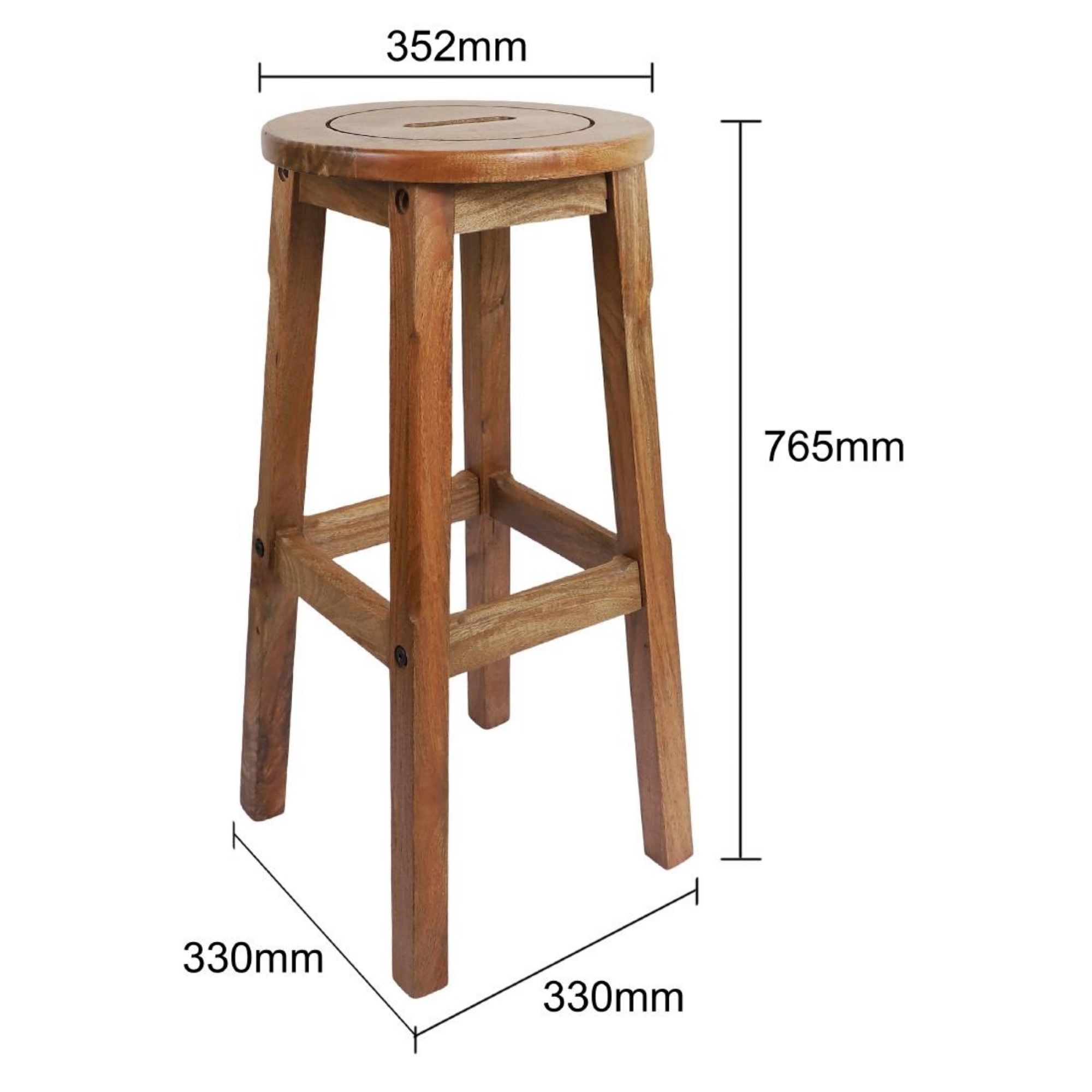 Picture of Bolero Harrington Classic Wooden Bar Stools (2 Pack)