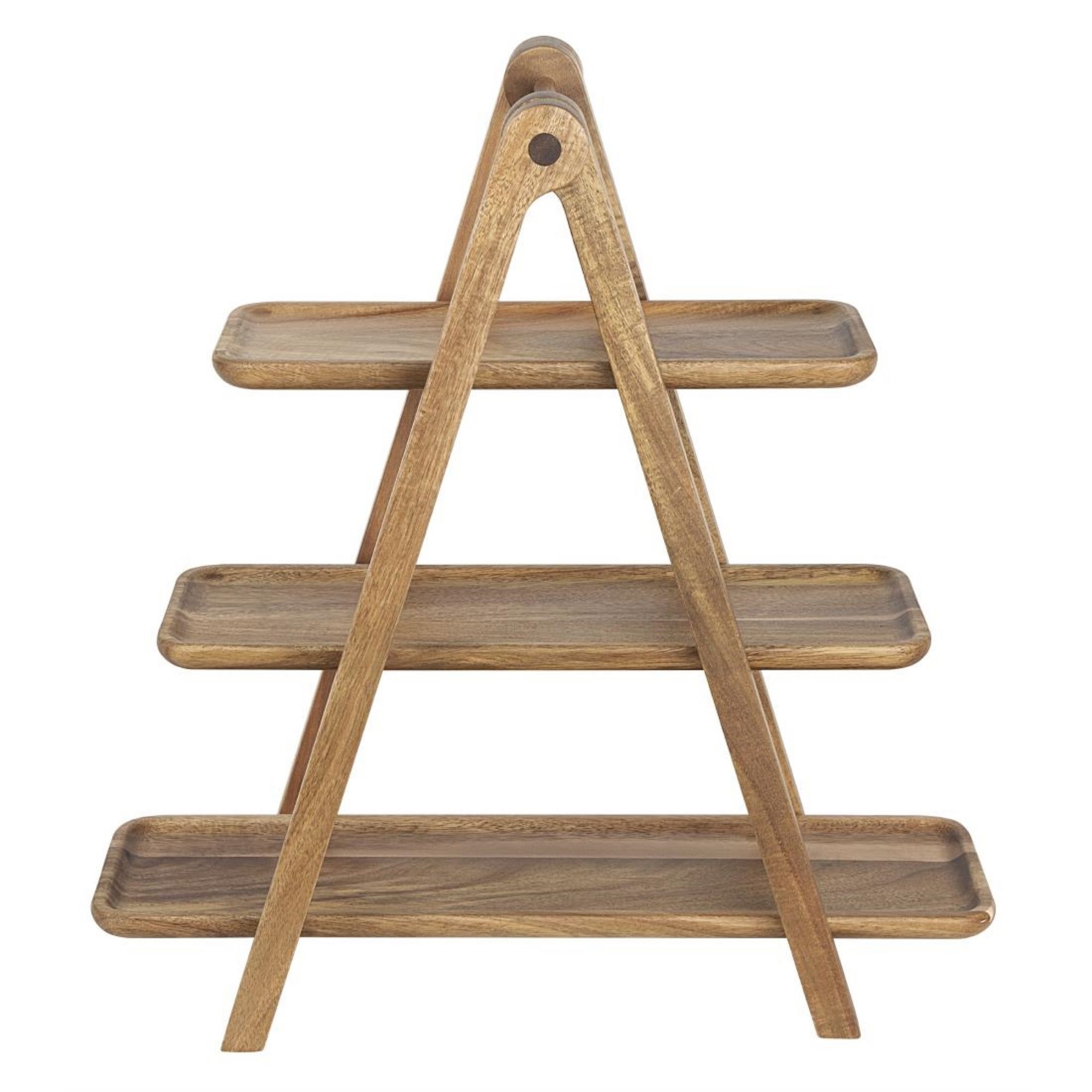 Picture of Olympia Acacia Wood 3-Tier Serving Trays with Display Stand