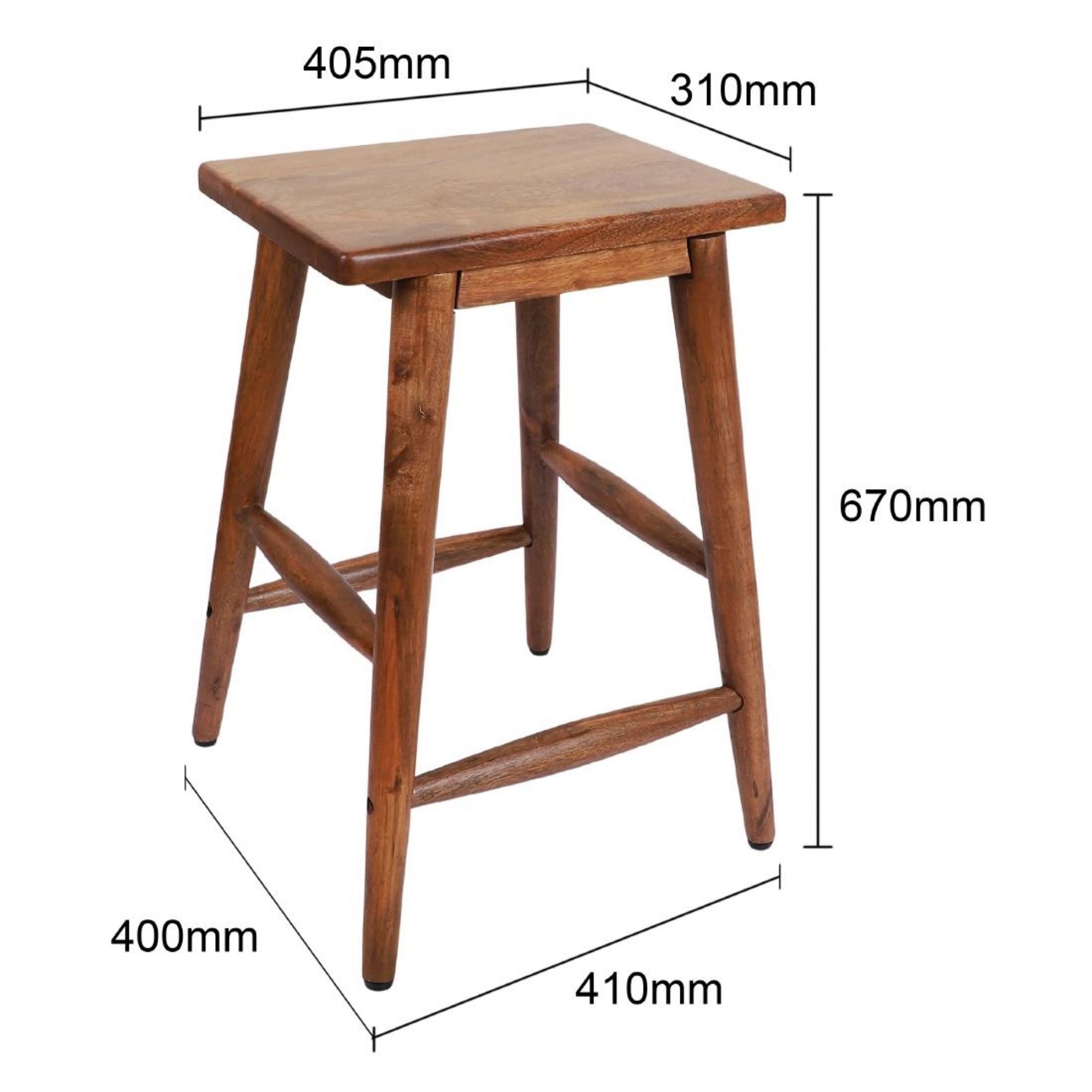 Picture of Bolero Halsbury Mango Wood Stools (2 Pack)