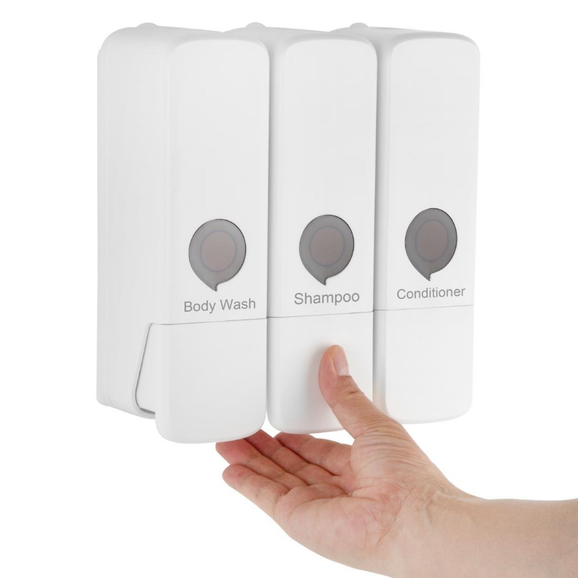 Picture of Jantex Triple Shower Dispenser White
