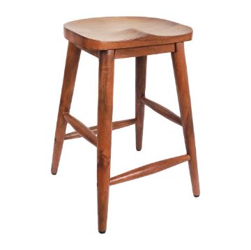 Picture of Bolero Halsbury Curved Mango Wood Stools (2 Pack)
