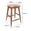 Picture of Bolero Halsbury Curved Mango Wood Stools (2 Pack)