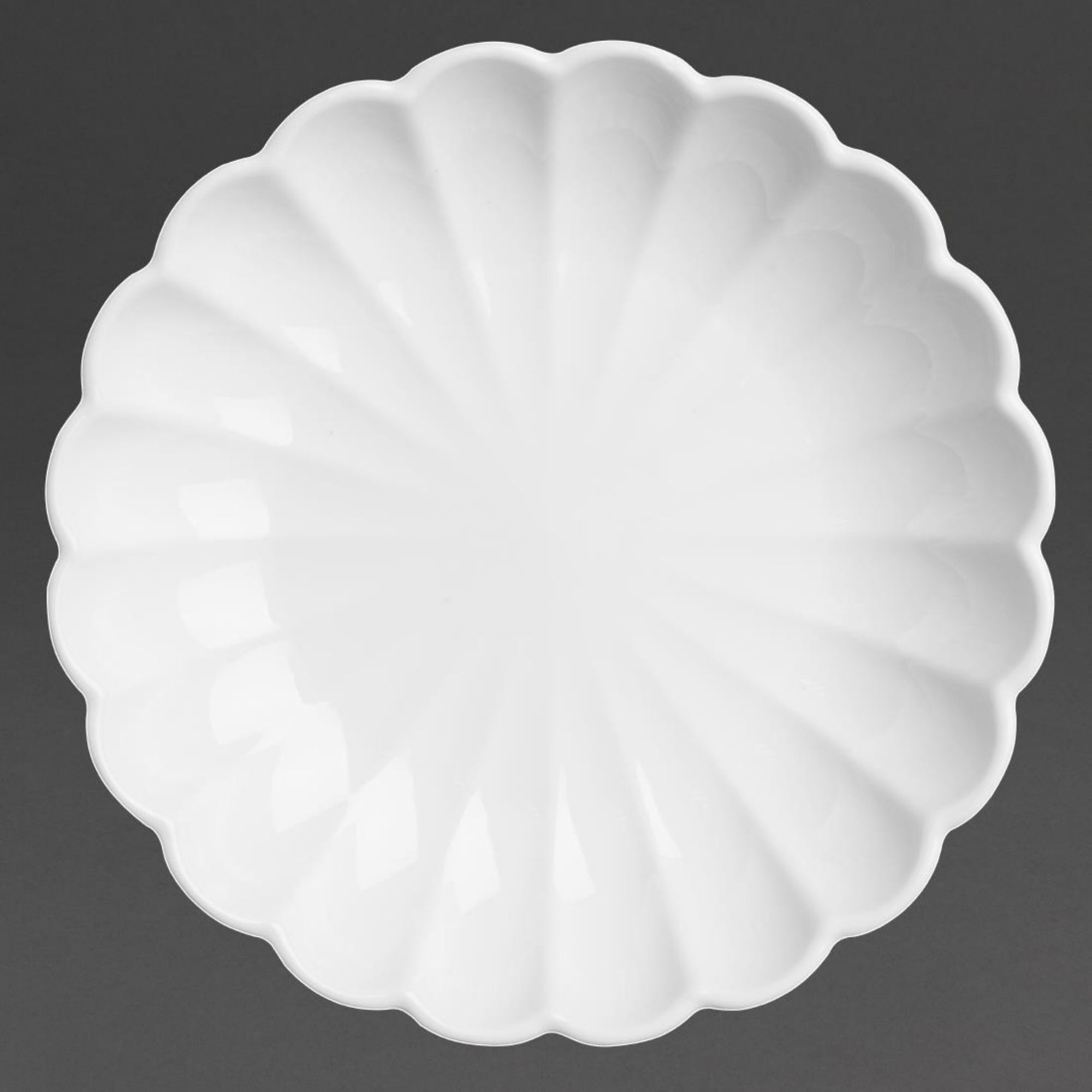 Picture of Olympia Bloom Scalloped Bowls White 230mm (6 Pack)