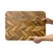 Picture of Vogue Chevron Effect Acacia Wood Chopping Board Large 560x405mm