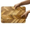 Picture of Vogue Chevron Effect Acacia Wood Chopping Board Medium 455x305mm