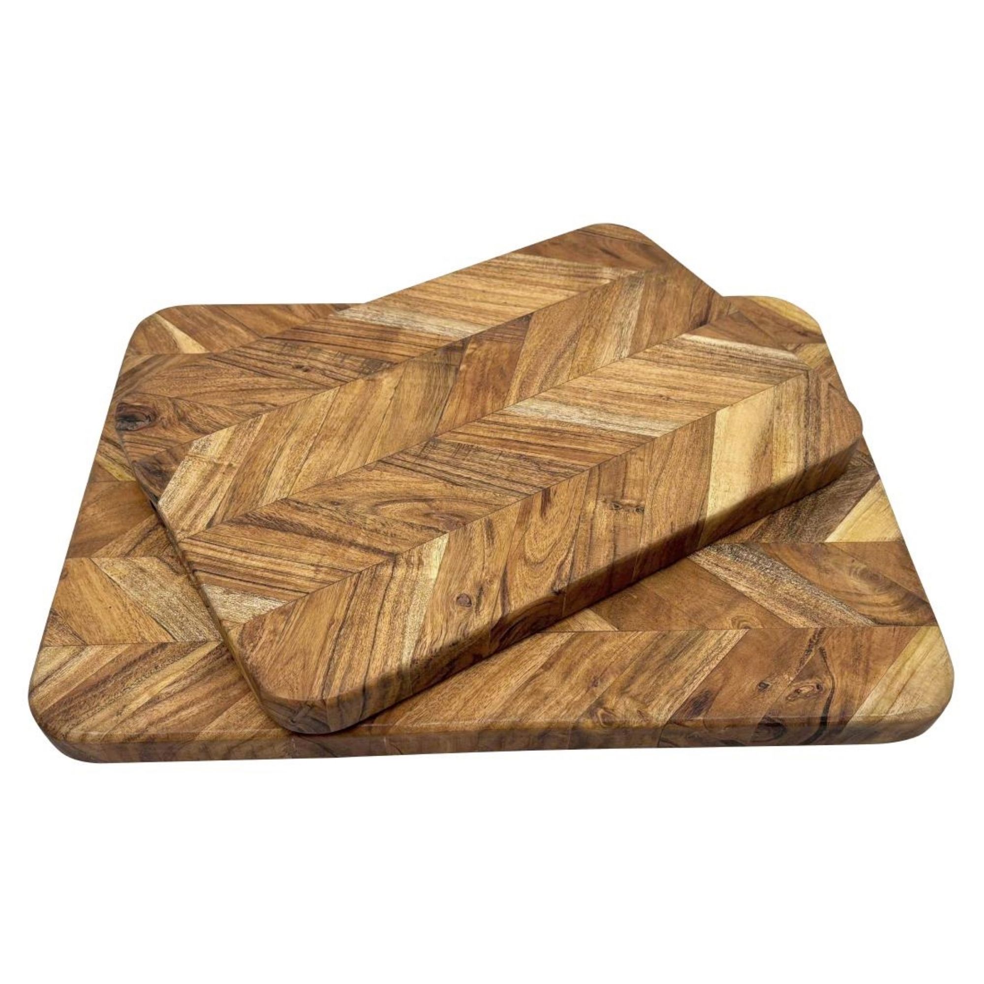 Picture of Vogue Chevron Effect Acacia Wood Chopping Board Medium 455x305mm