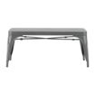 Picture of Bolero Bistro Metal Benches Gunmetal 1000mm (2 Pack)