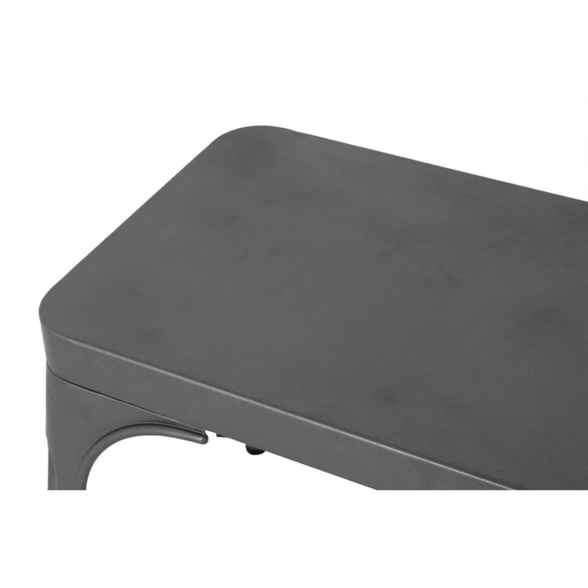 Picture of Bolero Bistro Metal Benches Gunmetal 1000mm (2 Pack)