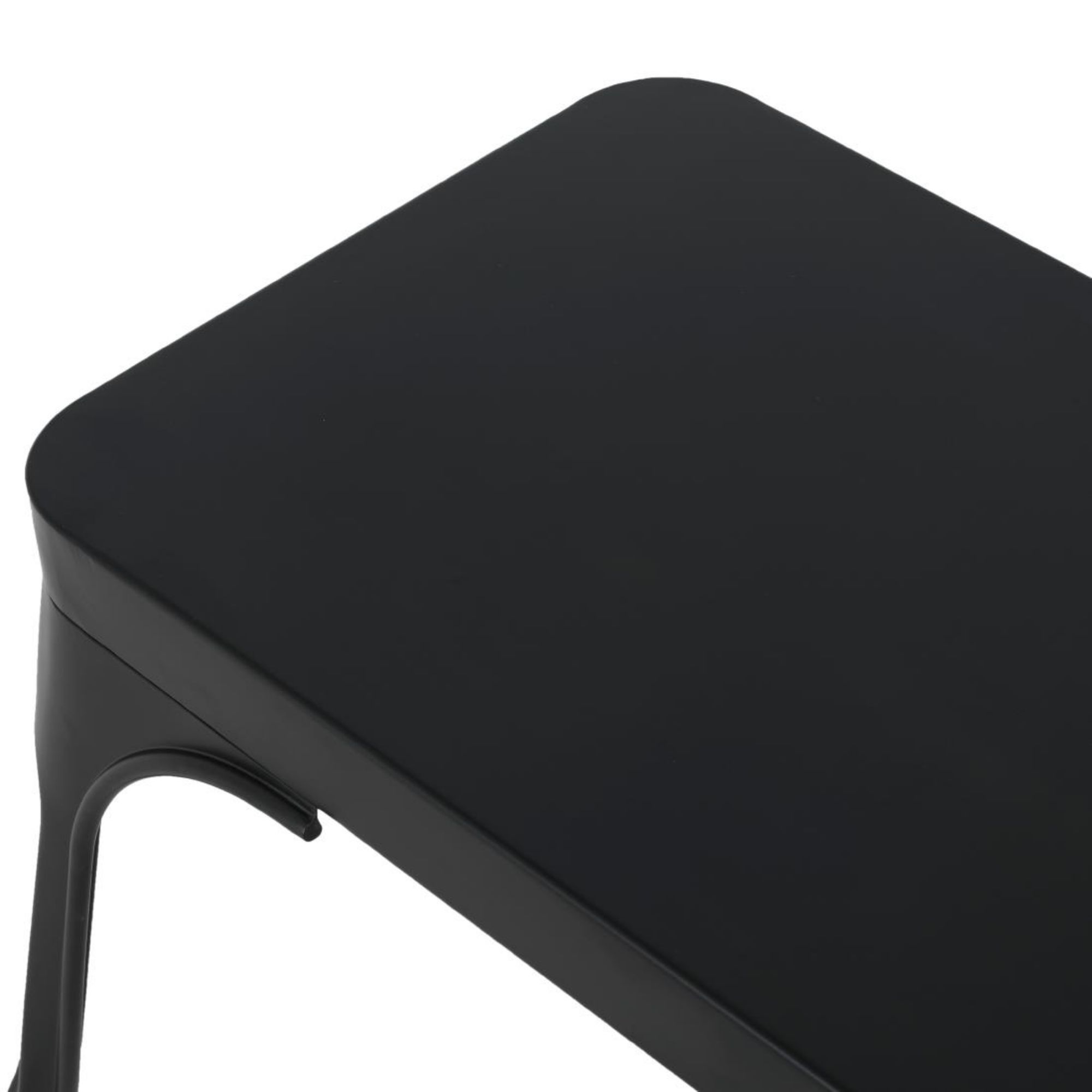 Picture of Bolero Bistro Metal Benches Black 1000mm (2 Pack)