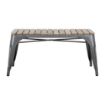 Picture of Bolero Bistro Indoor Bench Slatted Mango Wood & Gunmetal Frame 850mm (2 Pack)