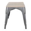 Picture of Bolero Bistro Indoor Bench Slatted Mango Wood & Gunmetal Frame 850mm (2 Pack)