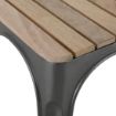 Picture of Bolero Bistro Indoor Bench Slatted Mango Wood & Gunmetal Frame 850mm (2 Pack)