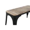 Picture of Bolero Bistro Indoor Bench Slatted Mango Wood & Black Frame 850mm (2 Pack)