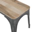 Picture of Bolero Bistro Indoor Bench Mango Wood & Gunmetal Frame 1000mm (2 Pack)