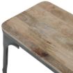 Picture of Bolero Bistro Indoor Bench Mango Wood & Gunmetal Frame 1000mm (2 Pack)