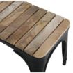 Picture of Bolero Bistro Indoor Bench Slatted Mango Wood & Black Frame 850mm (2 Pack)