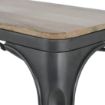 Picture of Bolero Bistro Indoor Bench Mango Wood & Gunmetal Frame 1000mm (2 Pack)