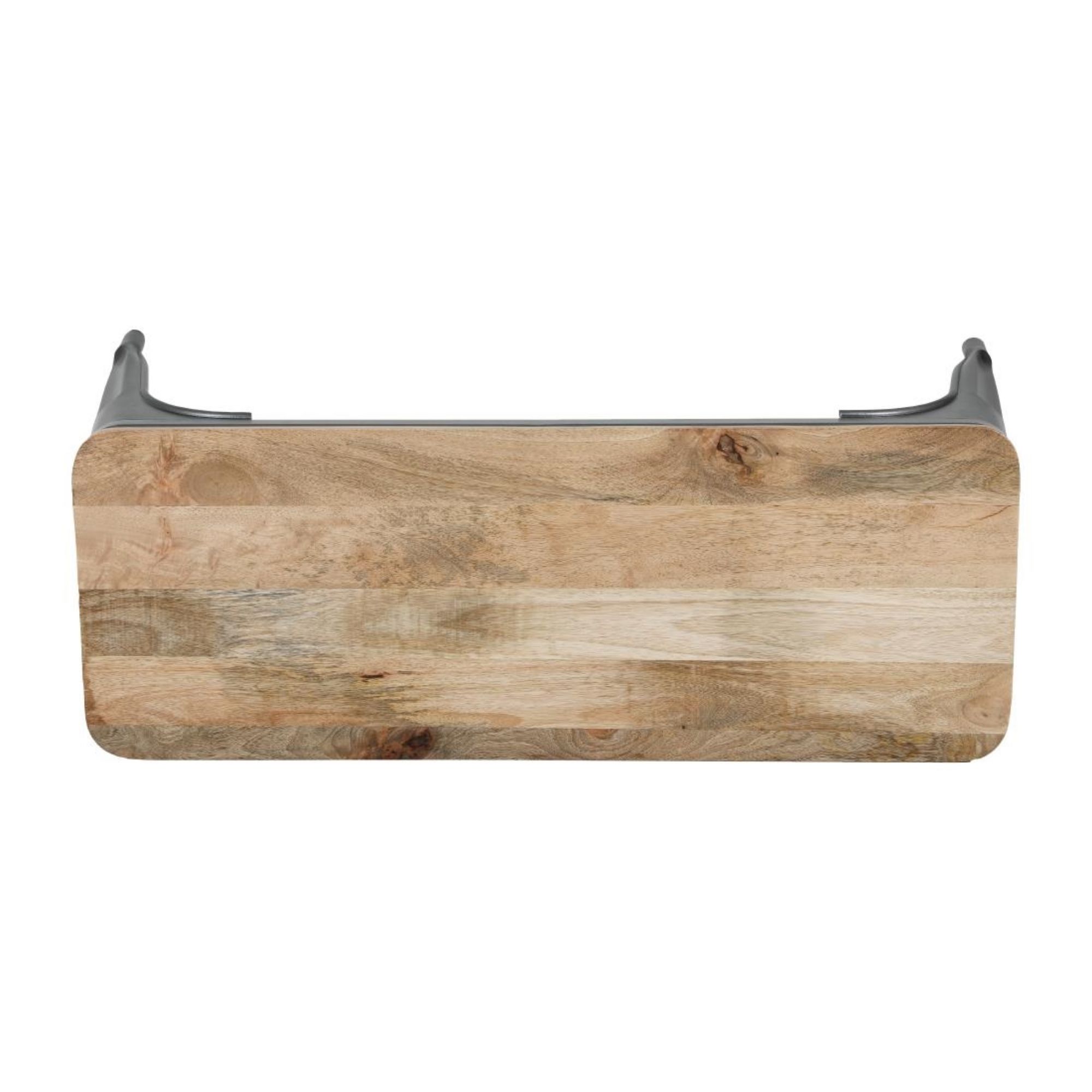Picture of Bolero Bistro Indoor Bench Mango Wood & Gunmetal Frame 1000mm (2 Pack)