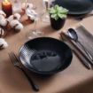 Picture of Luminarc Cottage Black Rimless Pasta/Soup Bowls 220mm (24 Pack)