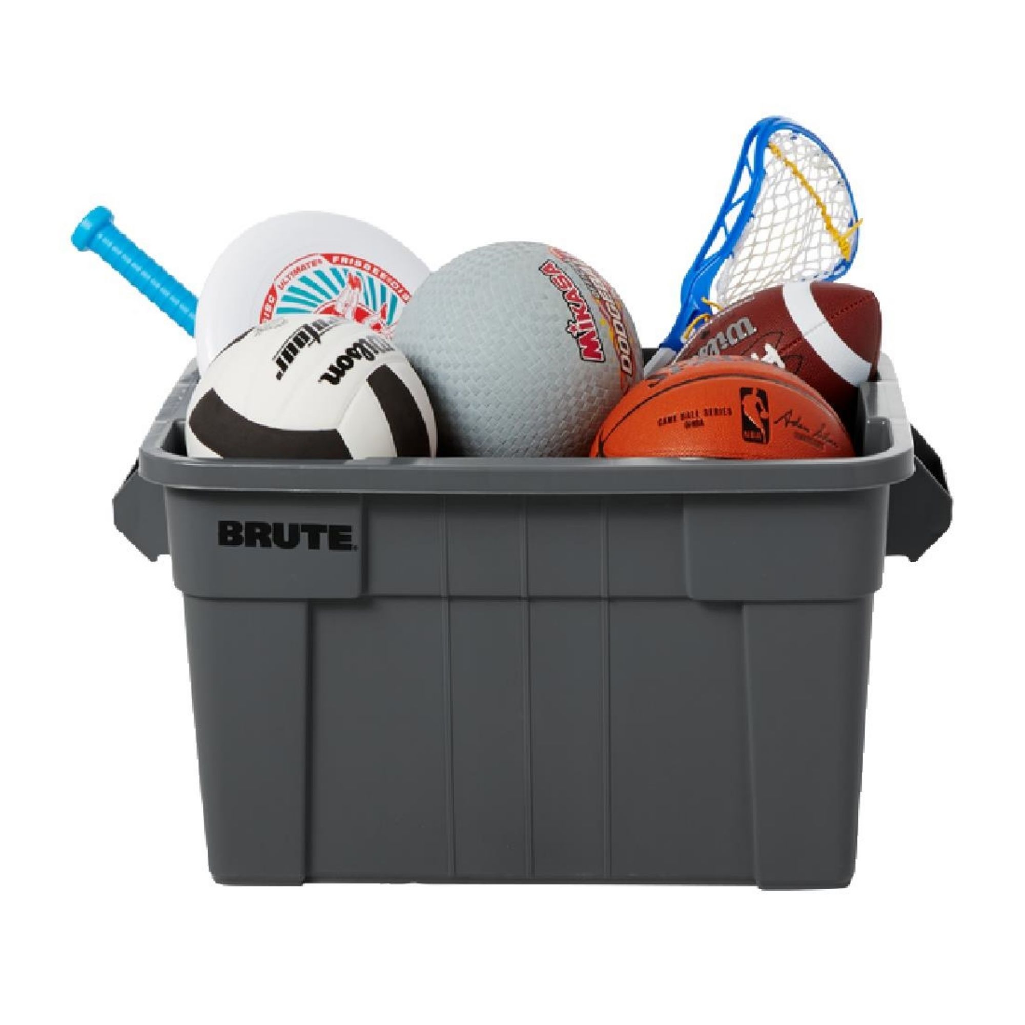 Picture of Rubbermaid BRUTE Tote Box Grey with Lid 53Ltr