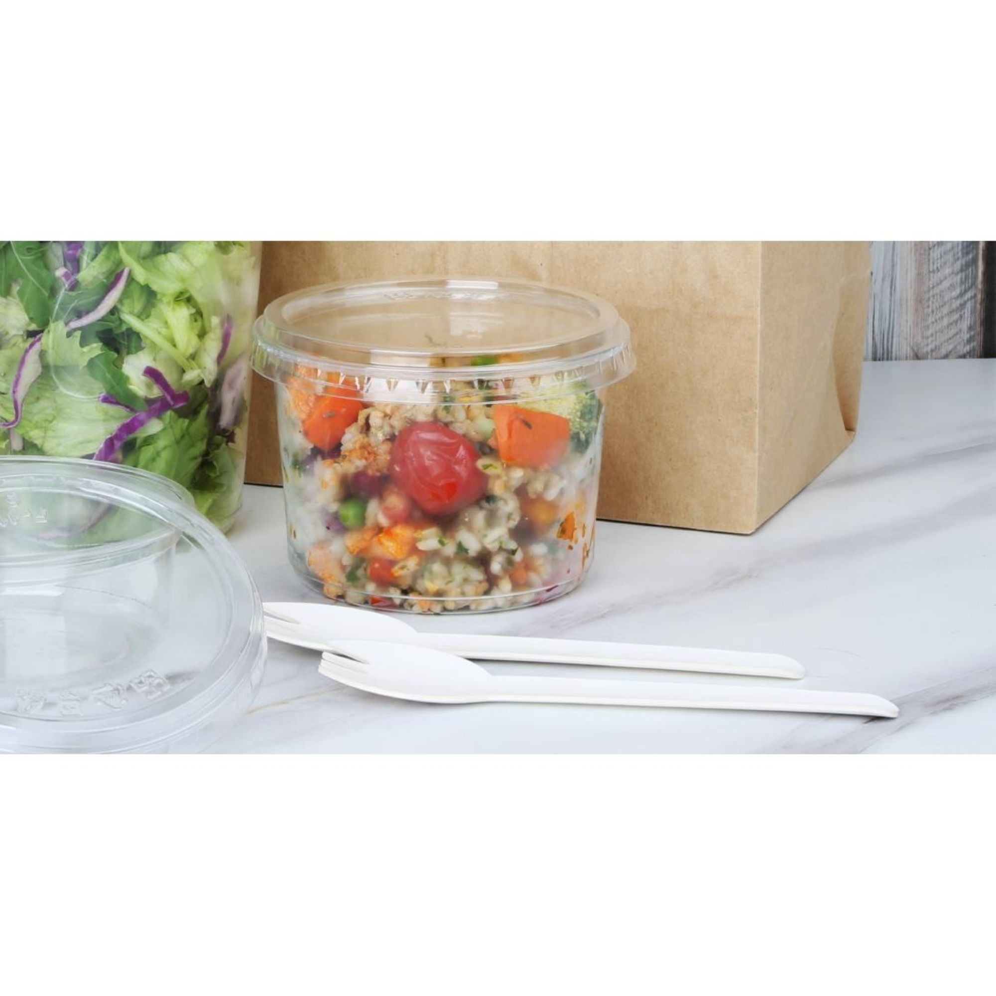 Picture of Fiesta Recyclable rPET Deli Cups 340ml/12oz (300 Pack)