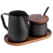 Picture of APS Acacia Wood And Stainless Steel Milk and Sugar Set
