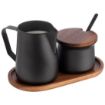 Picture of APS Acacia Wood And Stainless Steel Milk and Sugar Set