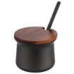 Picture of APS Acacia Wood And Stainless Steel Milk and Sugar Set