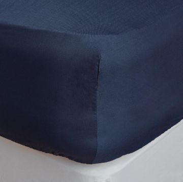 Picture of Mitre Essentials Temir Fitted Sheet Navy Double