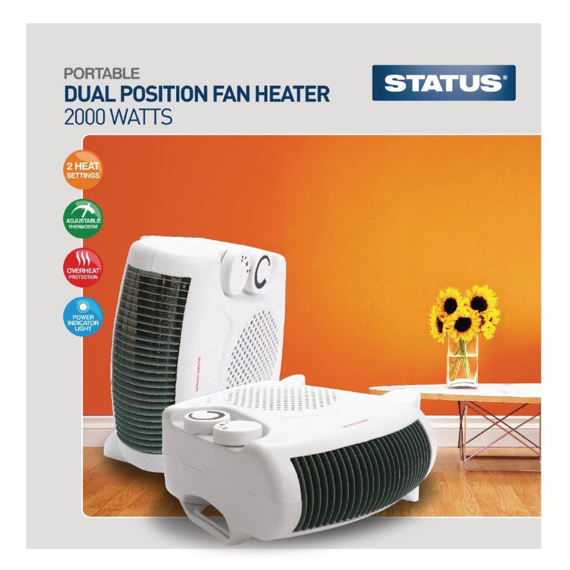 Picture of Status Portable Dual Position Fan Heater 2kW