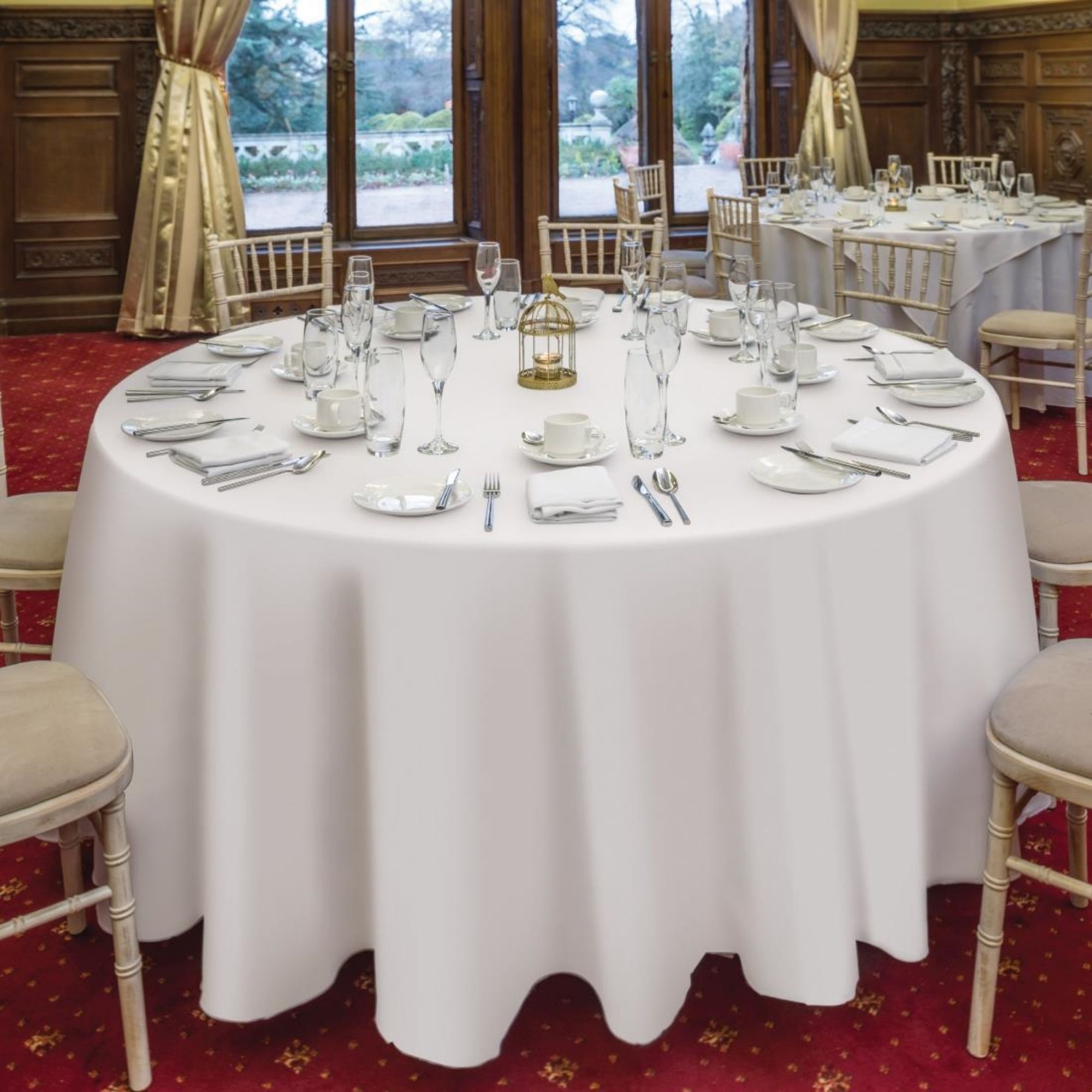 Picture of Mitre Essentials Occasions Round Tablecloth White 2300mm