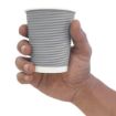 Picture of Fiesta Recyclable Coffee Cups Ripple Wall Charcoal 225ml / 8oz (500 Pack)