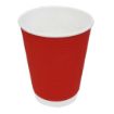 Picture of Fiesta Recyclable Coffee Cups Ripple Wall Red 340ml / 12oz (500 Pack)