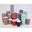 Picture of Fiesta Recyclable Coffee Cups Ripple Wall Red 225ml / 8oz (25 Pack)